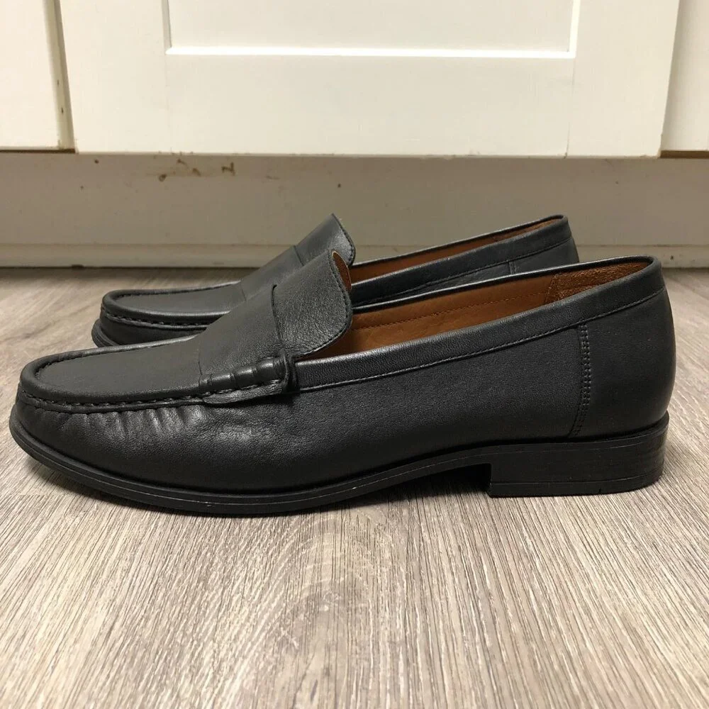 Miz Mooz Issy Flats Black Genuine Leather Loafers EU Size 41 Shoes Minimalist